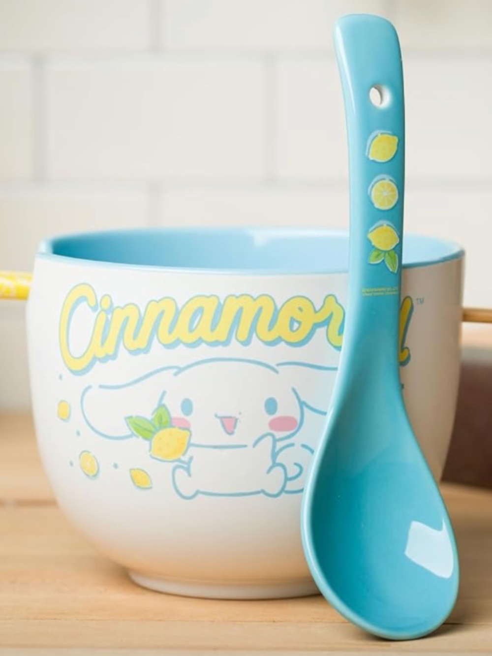 Sanrio Cinnamoroll 20oz. Ceramic Ramen Bowl with Chopstick and Spoon
